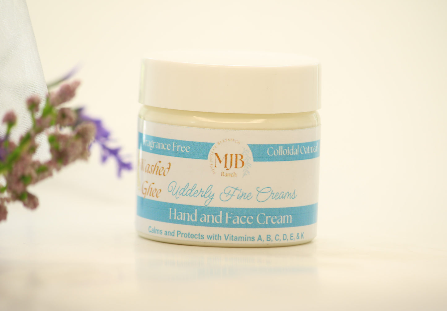 2 oz Hand and Face Cream made with Washed Ghee